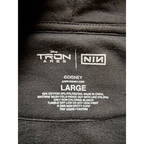 Disney Tron Ares Nine Inch Nails NIN Hoodie Black Red Graphic Sweatshirt Mens L - Afbeelding 8 van 8