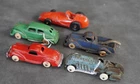 5 Hubley Cast Iron Sedan Racer Coupe Race Car Wrecker Tow Truck #P42
