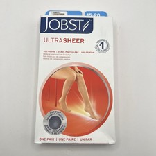 Jobst UltraSheer Knee High Compression Stockings Closed Toe 15-20 MmHg Women Med
