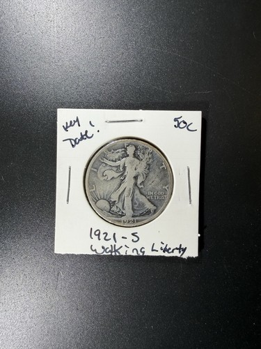 1921-S KEY DATE Walking Liberty Half Dollar Fine Condition 90% Silver