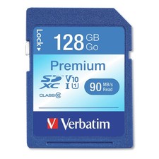 Verbatim 44025 UHS-I V10 U1 Class 10 128 GB Premium SDXC Memory Card New