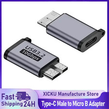 USB C Female to USB 3.0 Micro B Male Adapter Data Sync HDD Connector