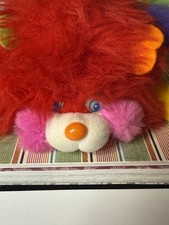 Vintage 1980's Red Popples Puffling Plush 1986 Mattel