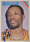 1975-76 TOPPS Lee Davis Auto Card #234 San Diego Sails Vintage Signed ABA