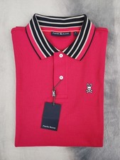 Psycho Bunny Walter Pique Polo Persian Red Men's Size Large New