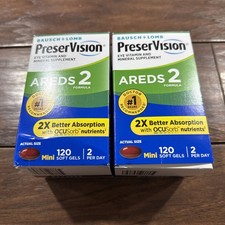 2X PreserVision Areds 2 Eye Vitamin and Mineral - Exp: 2027   NEW  