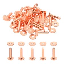 6x2.3x10mm Studs for Clothing, 24 Sets Spikes Leather Rivets, Copper