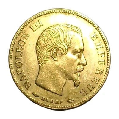 👑 SPLendide ! Pièce de 10 francs en OR 900 ‰ Napoléon III Tête Nue - 1856 A 👑 - Photo 1/2
