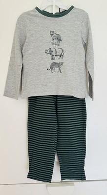 Vertbaudet Jungen Schlafanzug Langarm Wildtiere Gr. 104