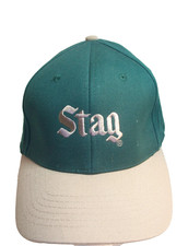 Stag Beer Baseball Cap Hat; Classic Green & Tan; Size S/M Breweriana Collectible