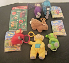 Lot Of 6 Vintage Teletubbies Meal Plush Toys Clips 1999
