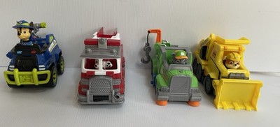 PAW Patrol Mighty Pups True Metal Vehicles Set of 4 Chase Marshall Rocky Rubble