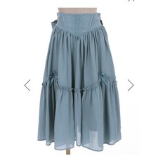 Vintage Chiffon Skirt Blue