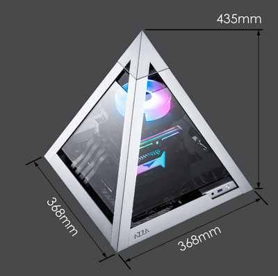 Pyramid L PCIE 4.0 - All Sides Tempered Glass ATX Mid Tower Gaming Computer