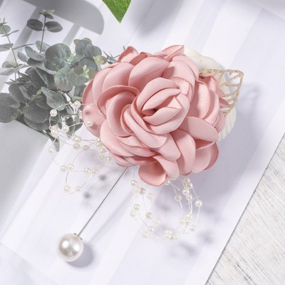 Künstliche Rosen-Boutonnière Hochzeitsdekoration Hochzeitszubehör