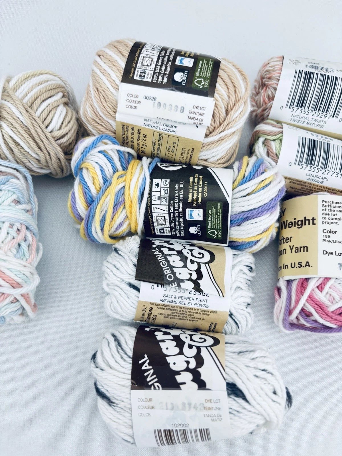 Large Lot Sugar 'N Cream Cotton +Scrub Off +Peaches & Cream DESTASH VTG Yarn image 7