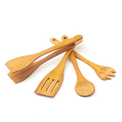 Kitchen 4TLG Kochlöffel Set Holz Kirsche Kochlöffel, Gabel, Pfannenwender, Gr...