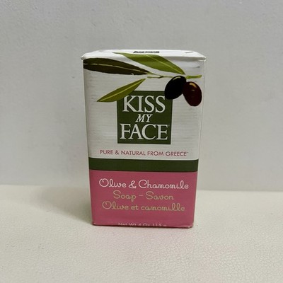KISS MY FACE Olive & Chamomile Bar Soap Pure & Natural From Greece 1 Bar HTF