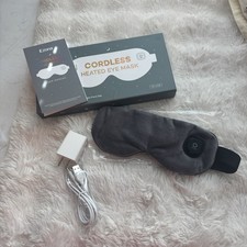 Ezona Cotton Cordless Heated Eye Mask, adjustable temp, item 147