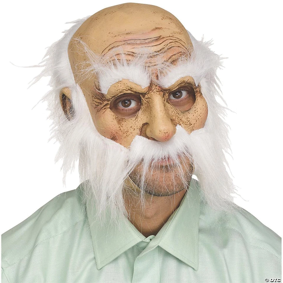 Adult Wisker Walter Old Man Mask - Funny Old Man Halloween Costume Prop - Image 4 of 4