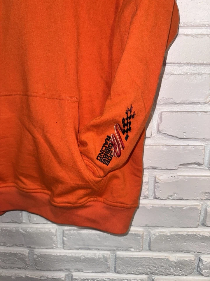 Vintage Chase Authentics Tony Stewart NASCAR Home Depot Orange Hoodie Sweatshirt - Image 2 of 4