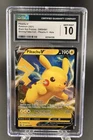 PIKACHU V 2021 POKEMON BLACK STAR PROMOS SWSH061 HOLO CGC 10