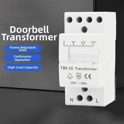 Türklingeltransformator 8V 12V 24V kompatibel mit Standard Führungsschienenhal