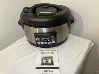 Cook s Essentials Electric Oval Pressure Cooker 5.25 qt. Model 99725 Never Used