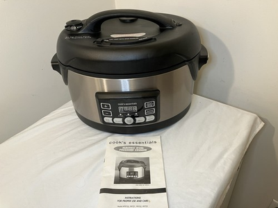 #ad Cook’s Essentials Electric Oval Pressure Cooker 5.25 qt. Model 99725 Never Used $65.00