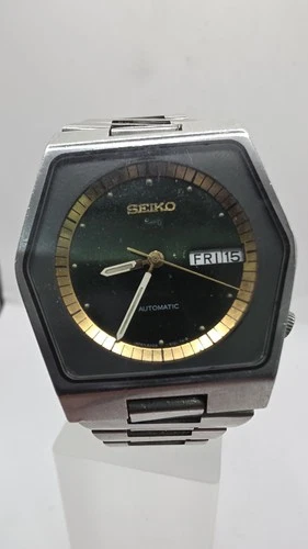 Refurb Vintage Seiko 5 Automatic Day Date Wristwatch Stainless Steel 6309 8940