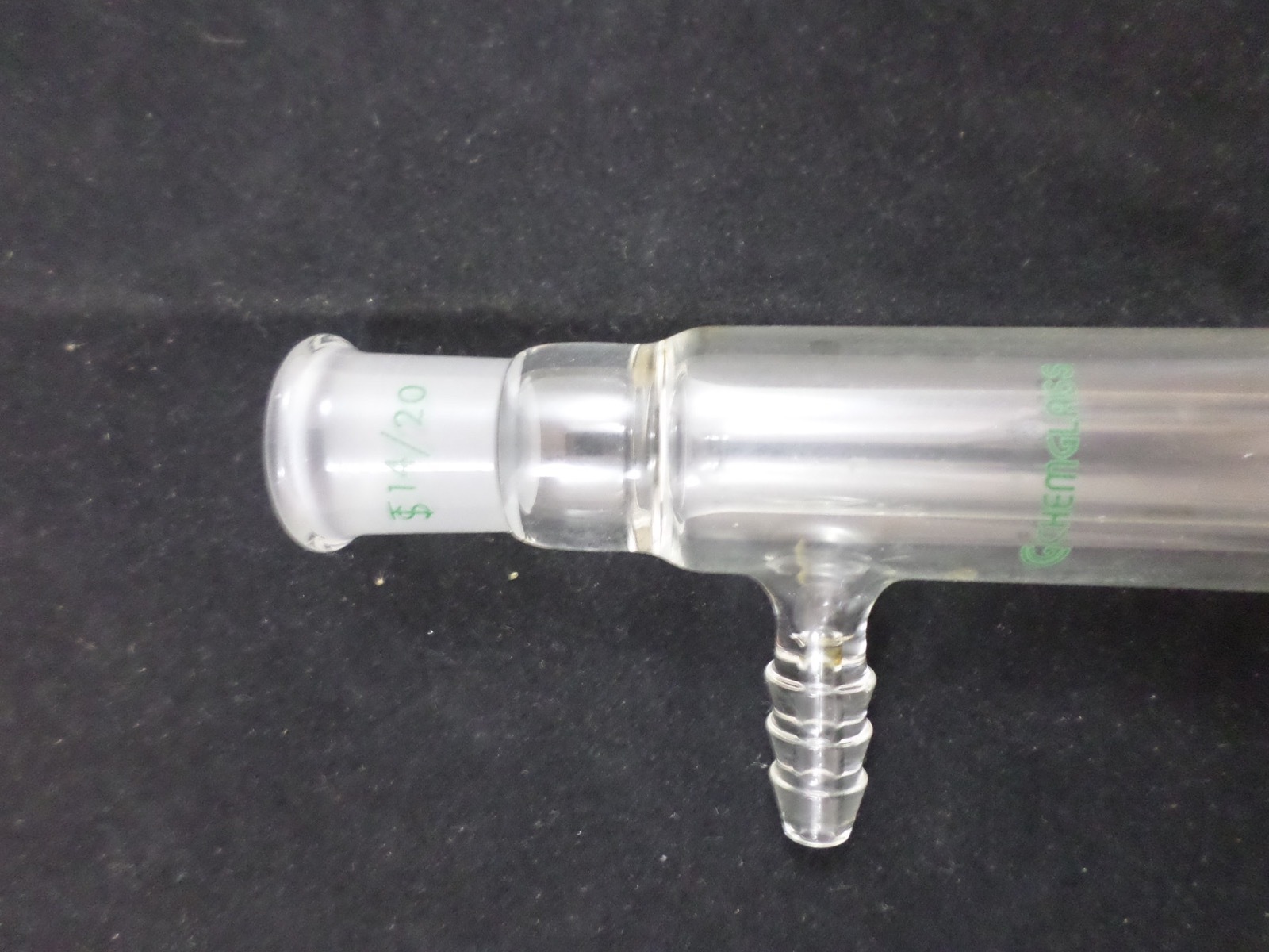 CHEMGLASS Glass 110mm Jacket Liebig Distillation Distilling Condenser