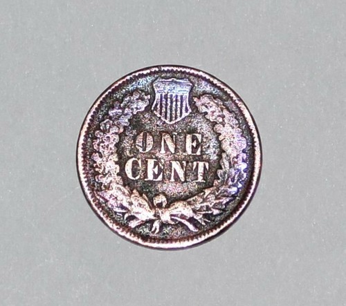 1896 Indian Head One Cent Penny Error Bronze Slight Rainbow Tone Error - Picture 10 of 12