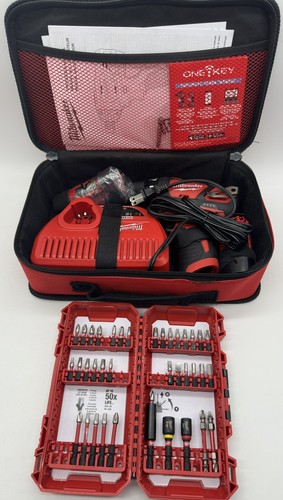 Milwaukee M12 Power Screwdriver Two Batteries Charger Zipper Case(free Shipping)