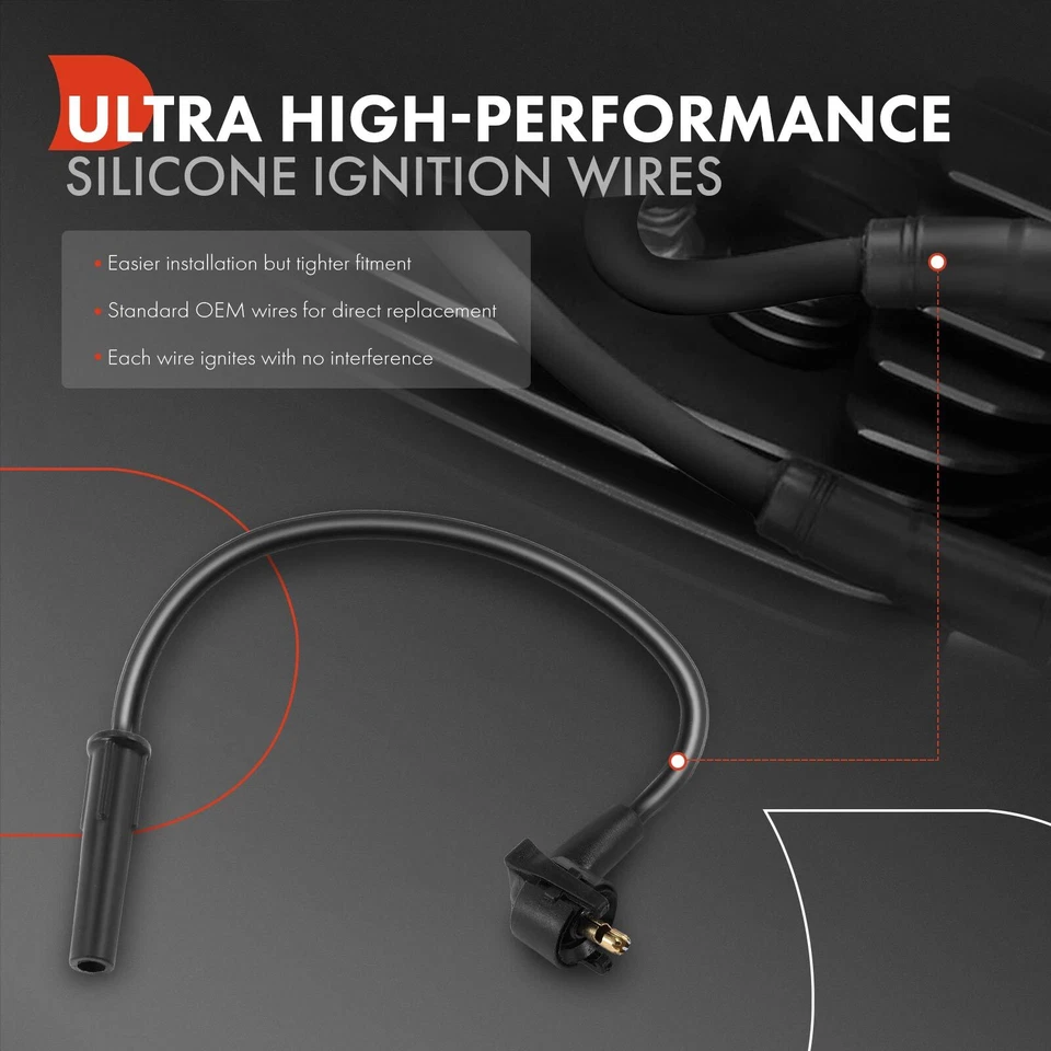 8x Juegos de cables de bujía para Ford Mustang 1991-1993 Ranger 89-94 Mazda B2300 2,3 L Foto 3 de 4