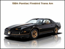 1984 Pontiac Firebird Trans Am Metal Sign Beautiful In Black Gold Large Size