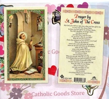 St. John of the Cross - Prayer by Saint John of the Cross - Laminated  Holy Card