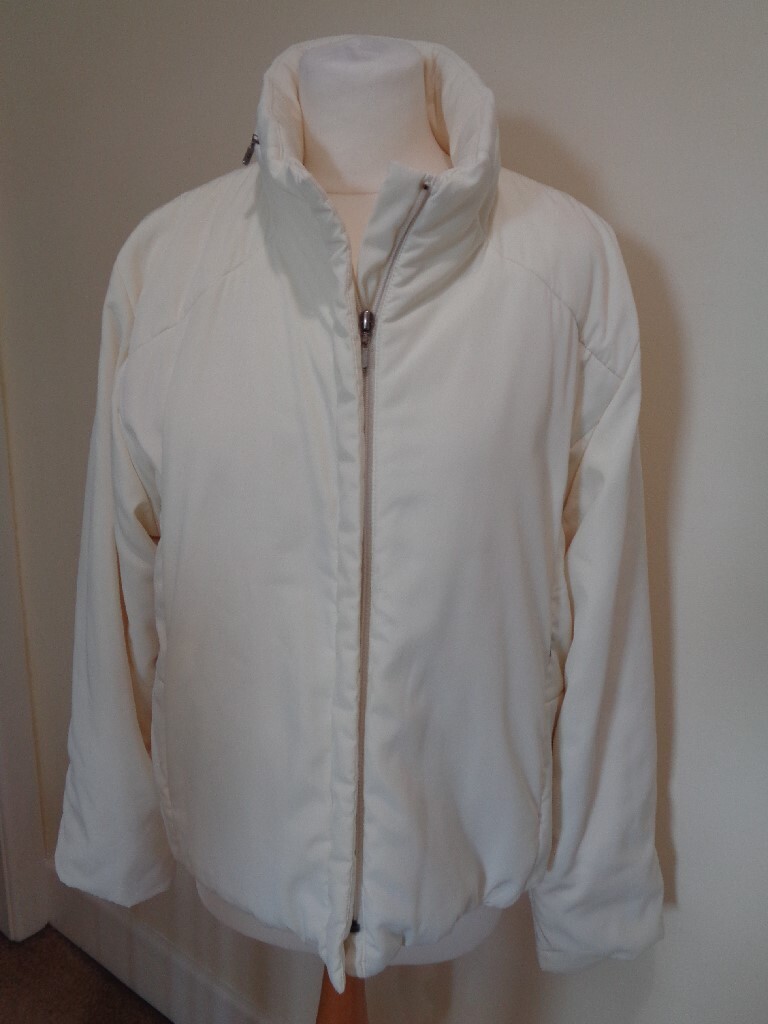 CREENSTONE CREAM PADDED JACKET WITH CONCEALED HOO… - image 1