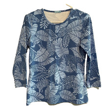 J McLaughlin Rash Guard Swim Top Size S Womens Palm Tiger UPF Sun Protection