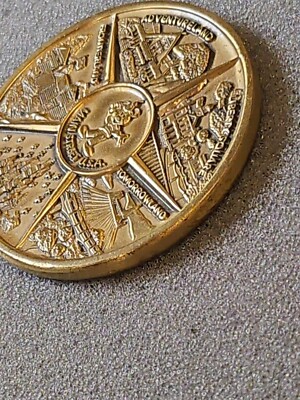 Vintage Walt Disney World Bronze Coin Medal, Rare, Mickey On