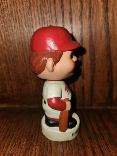 Philadelphia Phillies Mini Baseball Nodder Bobblehead Beatles Hair Vintage Mint - Picture 3 of 7