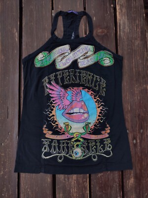 Miss Sixty Tank Top Shirt RARE Vintage Y2K Retro Tatoo Style