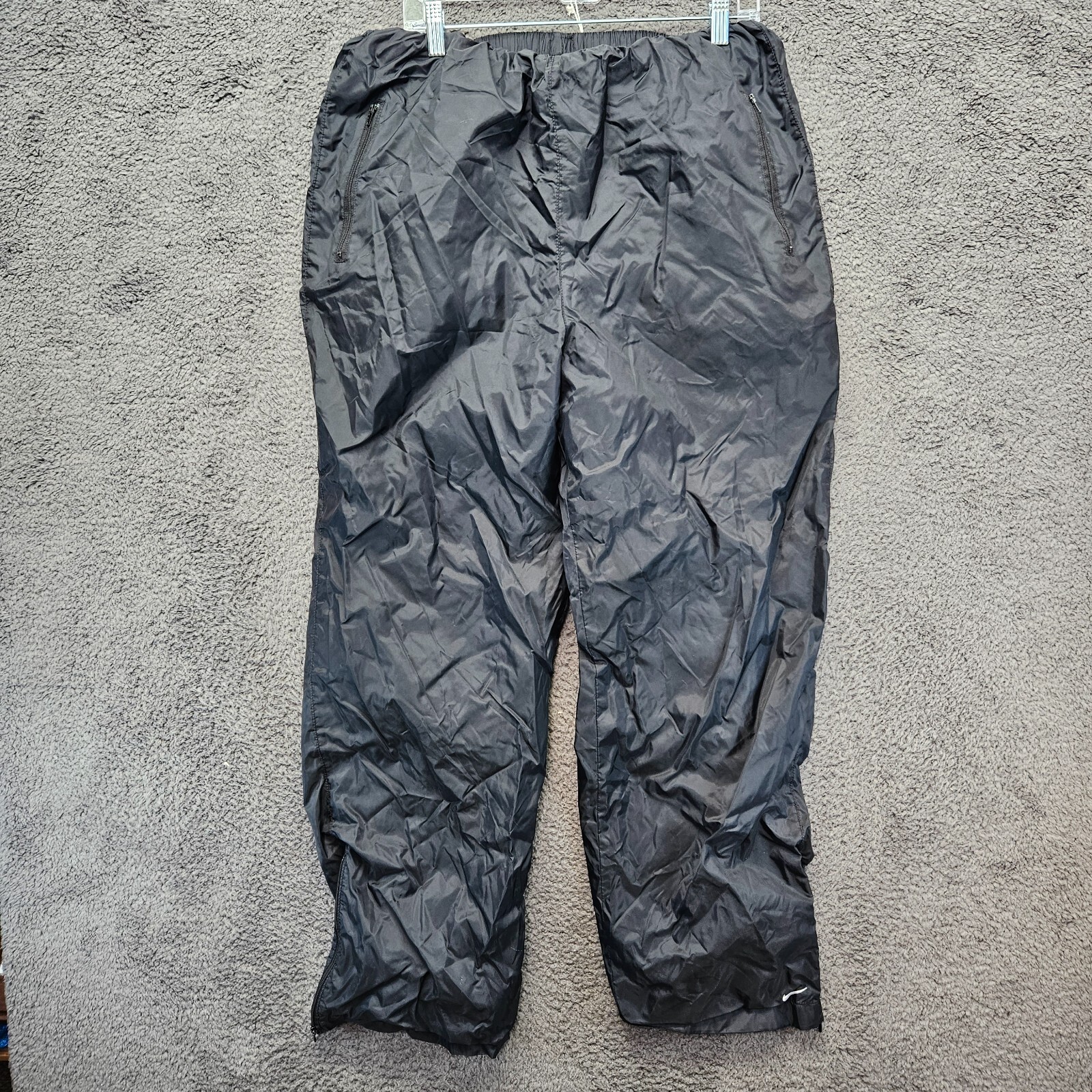 Nike mens xl black lined track pants athletic windbreaker training