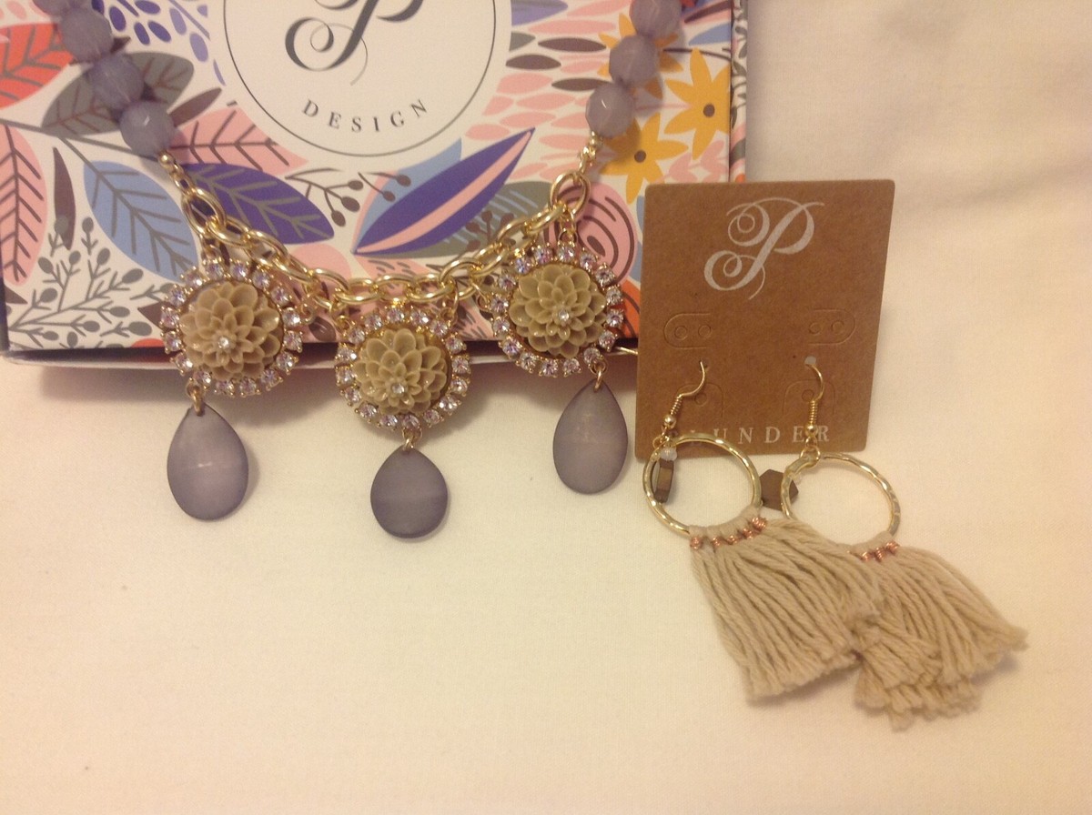 Azur |Ensemble collier et boucles – L'Atelier Voyageur