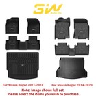 3W Floor Mats Cargo Liner for Nissan Rogue 2014-2025 TPE All Weather Car Mats
