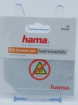  Schutzhülle Hülle RFID 2 Stück silber 87x63 Datenschutz Ausweis Schutz Funkchip