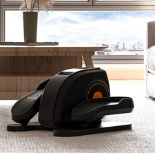 Under-Desk Elliptical Machine Compact Leg Exerciser Adjustable Speed LCD Display