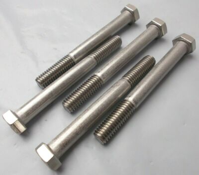 Hex Head Bolt 3/8''-16 x 3-1/2'' Long ''5 Bolts'' Stainless Steel 3/8-16x3-1/2