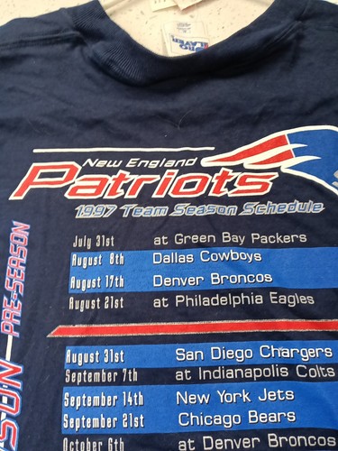 Vintage, New, Tags 1997 New England Patroits Team Schedule, Size XLarge - Picture 11 of 15