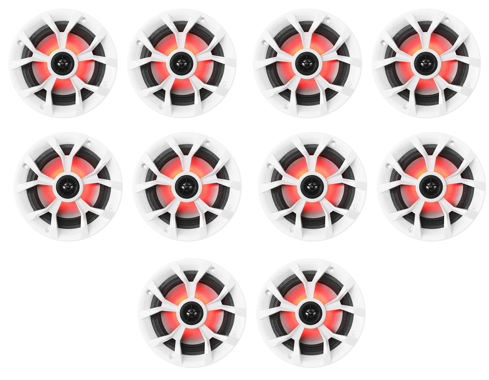 10 Rockville RKL65MBW 65 700 Вт Акустические системы для морских судов со светодиодной подсветкой и чернымибелыми решетками 40890₽