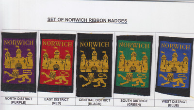 Pfadfinderabzeichen ext Band NORWICH CENTRAL + N + E + S + W